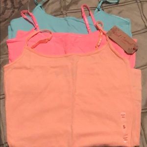 3 small fitted tank tops